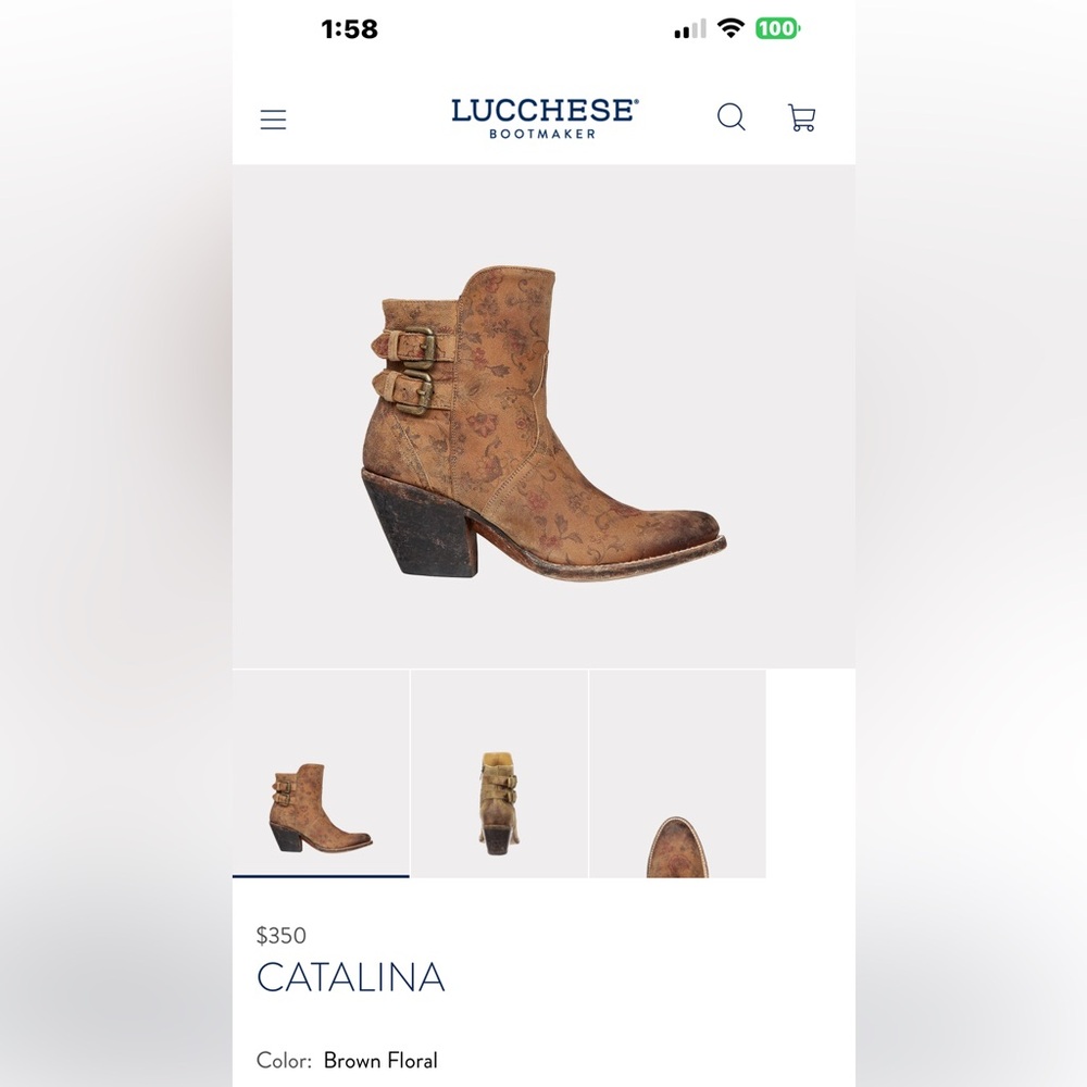 Lucchese Catalina floral boot